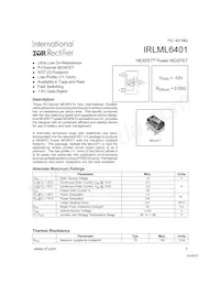 IRLML6401TR Datasheet Cover