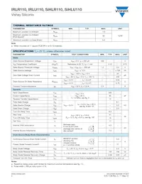 IRLR110TRR Datasheet Page 2