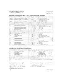 IRLR3303TRRPBF Datasheet Page 2