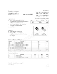 IRLR3714TRRPBF Datenblatt Cover