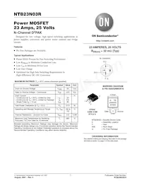 NTB23N03RT4G Datasheet Copertura