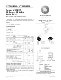 NTB60N06LT4G Datenblatt Cover