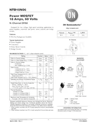 NTD18N06G Datenblatt Cover