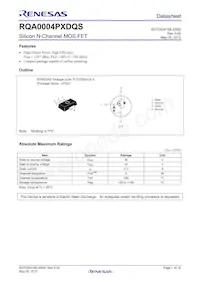 RQA0004PXDQS#H1 Datasheet Cover