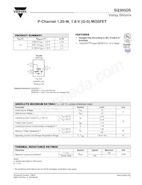 SI2305DS-T1-E3 Datasheet Cover