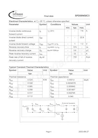 SPD08N50C3BTMA1數據表 頁面 4