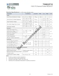 TSM22P10CZ C0G數據表 頁面 2