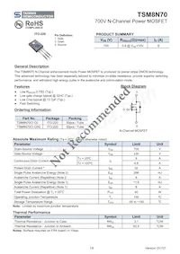 TSM8N70CI C0數據表 封面