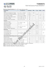 TSM8N70CI C0 Datasheet Pagina 2