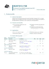 BUK7613-75B Datasheet Copertura