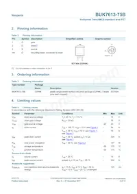 BUK7613-75B Datasheet Pagina 2