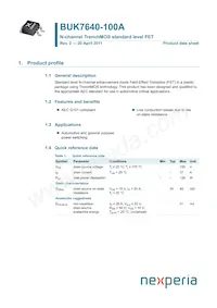 BUK7640-100A Datenblatt Cover