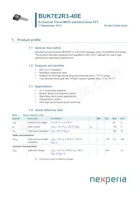 BUK7E2R3-40E Datenblatt Cover