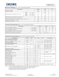 DMN3020UTS-13 Datasheet Pagina 2