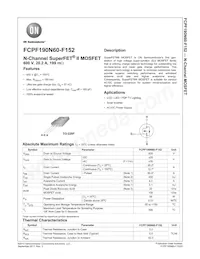 FCPF190N60-F152 Datenblatt Cover