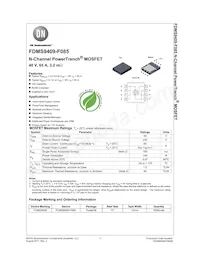 FDMS9409-F085數據表 封面