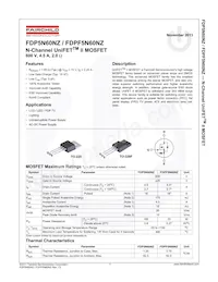 FDP5N60NZ數據表 頁面 2
