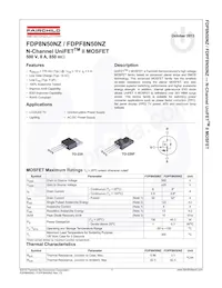 FDP8N50NZ Datasheet Pagina 2