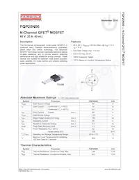 FQP20N06數據表 頁面 2