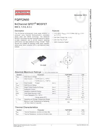 FQPF2N80 Datasheet Pagina 2