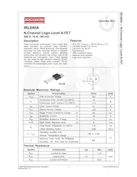 IRL640A Datasheet Pagina 2