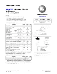 NTMFS5C430NLT3G Datasheet Copertura