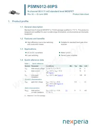 PSMN012-80PS Datasheet Cover