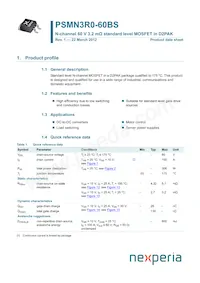 PSMN3R0-60BS Datasheet Copertura