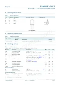 PSMN3R3-80ES數據表 頁面 2