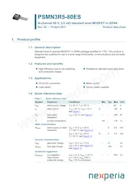 PSMN3R5-80ES Datasheet Copertura