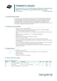 PSMNR70-40SSHJ Datasheet Copertura