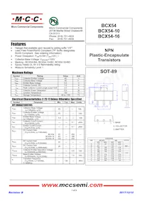 BCX54-10-TP Datenblatt Cover
