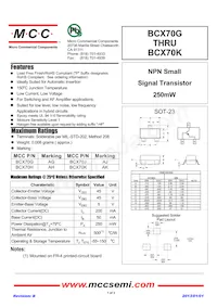 BCX70J-TP Datasheet Copertura