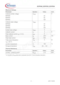 BDP950E6327HTSA1 Datasheet Pagina 2