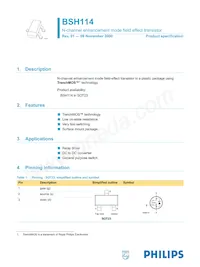 BSH114 Datasheet Pagina 2