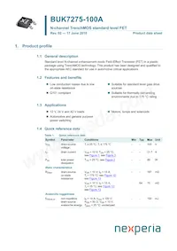 BUK7275-100A Datasheet Cover