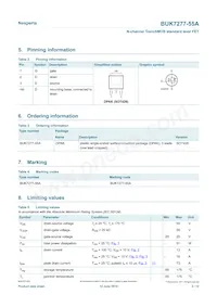 BUK7277-55A Datasheet Pagina 2