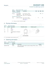 BUK9207-30B Datasheet Pagina 2