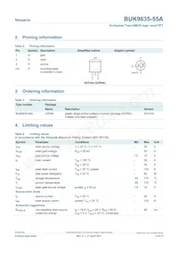 BUK9635-55A Datasheet Page 2