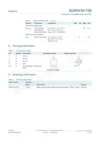 BUK9Y58-75B Datasheet Pagina 2