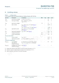 BUK9Y58-75B Datasheet Pagina 3