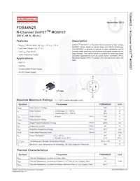 FDB44N25TM Datasheet Pagina 2