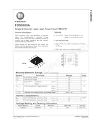 FDS6680A Datasheet Cover