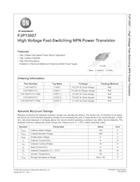 FJP13007H2TU-F080數據表 封面