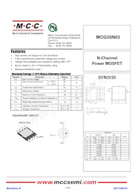 MCG30N03-TP數據表 封面