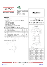 MCU04N60-TP Datasheet Copertura