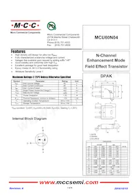 MCU60N04-TP Datasheet Copertura