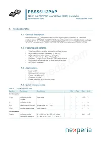 PBSS5112PAP數據表 封面