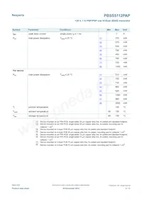 PBSS5112PAP Datasheet Pagina 3