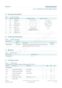 PBSS5260PAP數據表 頁面 2